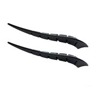 Lot de 2 décorations 3D en fibre de carbone pour toit de voiture style dragon, accessoire de moulage gothique en ABS, pour berline, SUV, berline, SUV, berline, hayon, résistant aux intempéries