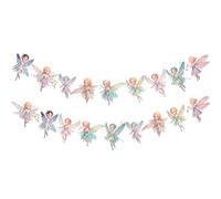 Lot de 2 Décorations de Bannière de Fée Joyeux Anniversaire à Suspendre - Fournitures pour Fête d'Anniversaire de Filles
