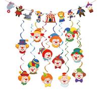 Lot de 2 décorations de carnaval, décoration de cirque, créez une atmosphère magique de cirque, convient pour un anniversaire, une fête de carnaval et une fête à thème cirque