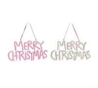Lot de 2 décorations de portail de jardin Merry Christmas fabriquées à partir de plastique, conçues pour améliorer l'extérieur pour une décoration festive sur les portes, les arbres et les espaces de