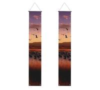 Lot de 2 décorations de remise de diplôme 2026 - Bosque del Apache Wildlife Refuge Pancarte de porche à suspendre pour extérieur et intérieur Décoration de fête de remise de diplôme e 2026