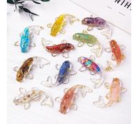 Lot de 2 décorations élégantes en forme de poisson en cristal de couleur aléatoire pour décoration de maison et de bureau