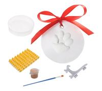 Lot de 2 décorations en argile pour animal de compagnie avec présentoir et outils de personnalisation