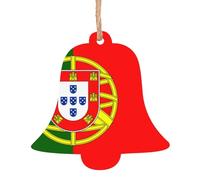 Lot de 2 décorations en bois en forme de drapeau portugais pour accrocher aux murs, portes et fenêtres