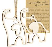 Lot de 2 décorations en forme d'éléphant faites à la main avec carte d'histoire d'amitié, cadeau pour meilleures amies et sœurs, décoration spéciale, cadeaux d'amitié pour femme (amie et sœur)