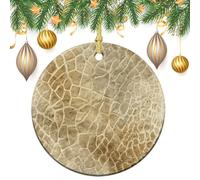 Lot de 2 décorations rondes à suspendre pour sapin de Noël Motif crocodile Ski 7,2 cm
