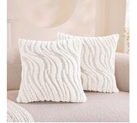 Lot De 2 Decorative Housse Coussin 60x60 cm Housse de Coussin en Peluche Douce Water Ripple Cushion 60 x 60 cm (Lot de 2) B COUSSIN