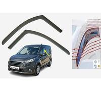 Lot de 2 déflecteurs d'air de type canal compatibles avec Ford Transit Connect/Tourney MK2 2014 2015 2016 2017 2018 2019 2020 2021