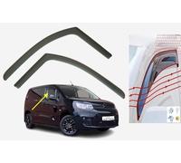 Lot de 2 déflecteurs d'air de type canal compatibles avec Peugeot Partner/Rifter, Vauxhall Combo, Combo Life, Toyota Proace City, Citroën Berlingo 2018 à 2024