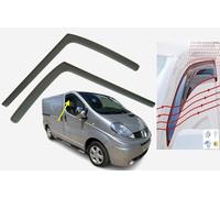 Lot de 2 déflecteurs d'air de type canal compatibles avec Renault Trafic X83, Vauxhall/Opel Vivaro A, Nissan Primastar Van Minibus 2001 à 2014
