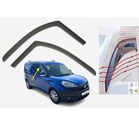 Lot de 2 déflecteurs d'air de type IN-CANNEL compatibles avec Fiat Doblo, Opel/Opel Combo, van LAV modèles 2010 à 2020, vitres latérales en verre acrylique