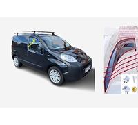 Lot de 2 déflecteurs d'air en canal, compatible avec Citroën Nemo, Peugeot BIPPER, Fiat QUBO 2007 2008 2009 2010 2011 2012 2013 2014 2015 2016 2017 2018 2019 2020 Visières latérales