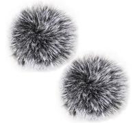 Lot de 2 déflecteurs de vent pour microphone DJI Mic,filtre anti-vent à fourrure compatible avec DJI Lavalier Mic,couverture de microphone en fourrure d'isolation acoustique