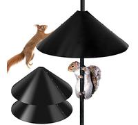 Lot de 2 déflecteurs d'écureuils réutilisables de 45,7 cm avec accessoires pour mangeoire à oiseaux