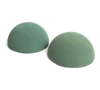 Lot de 2 demi-boules en mousse florale pour fleurs, art, loisirs créatifs (20 cm, vert)
