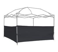 Lot de 2 Demi-parois latérales pour auvent Pop-up de 3 x 3 m, 3 x 4,5 m, Pieds verticaux de 3 x 6 m, 2 Demi-Murs Noirs Uniquement