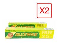 Lot de 2 dentifrice miswak Dabur SANS FLUOR siwak arak brosse à dent