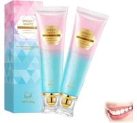 Lot de 2 dentifrices blanchissants intensifs à la niacinamide 100 g - Élimination des taches profondes, réparation de l'émail et haleine fraîche, formule sans fluorure pour dents sensibles