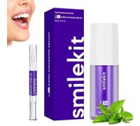 Lot de 2 dentifrices correcteurs de couleur violet Hi Smile - Dentifrice blanchissant - Smileful - Dents blanches - Sérum violet - Sérum violet - Smile brillant