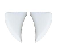 Lot de 2 dents de vampire pour Halloween - Décoration de pare-chocs - Cornes de diable blanches à installer sur la grille