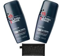 Lot de 2 déodorants à bille pour homme - 2 x 75 ml Day Control Extreme 72H Protection | Sans alcool, anti-odeur, anti-transpirant pour homme | Format voyage avec sac de rangement en maille noire