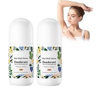 Lot de 2 déodorants pour enfants - Déodorant naturel roll-on sans alcool, doux pour la peau sensible des plus jeunes. Idéal pour prévenir la peau sèche, Perlenduft Dew（Blue Wind Chimes）