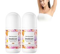 Lot de 2 déodorants pour enfants - Déodorant naturel roll-on sans alcool, doux pour la peau sensible des plus jeunes. Idéal pour prévenir la peau sèche, Parfum perlé Dew（PinkEncounter）