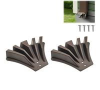 Lot de 2 dérivateurs de gouttière pour dispersion d'eau de pluie - Extension de gouttière en polypropylène compatible avec les becs de descente de 7,6 x 10,2 cm et 5,1 x 7,6 cm, 125 x 95 mm (noir)