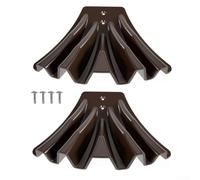 Lot de 2 dérivateurs de tuyau de descente de gouttière, matériau PP, compatible avec les becs de descente de 3 x 4 et 2 x 3, pour protection de pelouse et gestion de l'eau de pluie (marron)