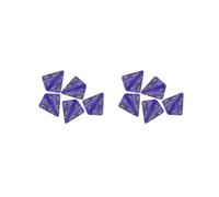Lot de 2 dés polyédriques en acrylique pour maison, bar, fête, violet avec côté doré, longueur 19 mm
