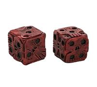 Lot de 2 dés squelette d'Halloween en forme de crâne - Accessoires de jeu de société effrayants pour club, pub, fête, squelette pour la fabrication de cartes