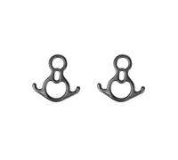 Lot de 2 descendeurs portables 50 kN 8 figurines pour spéléologie Peak Expansion Noir