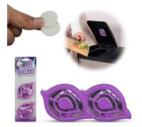Lot de 2 désodorisants adhésifs pour poubelle, désodorisant autocollant en forme de feuille pour poubelle de cuisine et poubelles à roulettes, parfum lavande