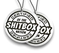 Lot de 2 désodorisants amusants pour voiture - Certifié Shitbox Nation - Le gag parfait pour la voiture - Élégant, parfumé et attire tous les regards