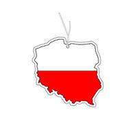 Lot de 2 désodorisants pour voiture - Motif drapeau de la Pologne