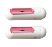 Lot de 2 désodorisants USB pour réfrigérateur rechargeables, portables et réutilisables, pour voiture, placard, garde-robe, rend les aliments encore plus frais (rose)