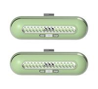 Lot de 2 désodorisants USB pour réfrigérateur rechargeables, portables et réutilisables, pour voiture, placard, garde-robe, rend les aliments encore plus frais (vert)