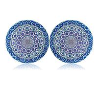 Lot de 2 Dessous de Plat en céramique pour casseroles et poêles Chaudes, Grands Tapis résistants à la Chaleur avec Base en liège, Dessous de Plat pour Plats Chauds, Extra épais, Ronds de 20 cm