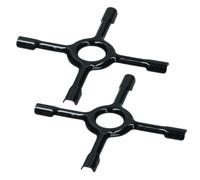 Lot de 2 dessous de plat en fonte pour cuisinière à gaz - Compatible avec Amica - 150 x 150 mm