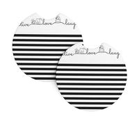 Lot de 2 dessous de verre AEKGOHP avec imprimé chien de la ferme - Inodore - Pour tous les porte-gobelets standard, parfaits pour les voitures, camions, SUV - 6,9 cm