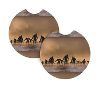 Lot de 2 dessous de verre AEKGOHP de nombreux zombies sans odeur pour tous les porte-gobelets standard, parfaits pour les voitures, camions, SUV - 6,9 cm