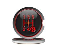 Lot de 2 Dessous de Verre de Voiture Levier Vitesse Manuel Race Car 5, Insert de Porte Gobelet de Voiture pour Accessoires D'Intérieur Auto