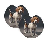 Lot de 2 dessous de verre YYHWHJDE Ovely Pet Dog Beagle pour tous les porte-gobelets standard, parfaits pour les voitures, camions, SUV - 6,9 cm