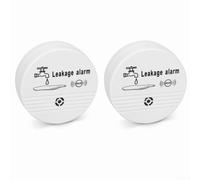 Lot de 2 détecteurs de fuite d'eau, détecteur de fuite d'eau, alarme d'inondation, fonctionne avec piles, alertes 90 dB, détecteur de fuite d'eau sans fil pour cuisine, salle de bain, sous-sol