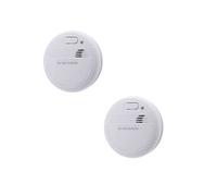 Otio - Lot de 2 détecteurs de fumée CE garantis 5 ans - avec pile et accessoires
