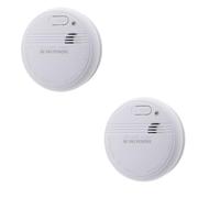 Otio - Lot de 2 détecteurs de fumée CE garantis 5 ans - avec pile et accessoires