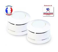 Lifebox Serenity 5 Détecteurs de fumée: 2 Alimentés par Pile, Haute sensibilité, Certifiés CE EN14604 & NF292, Lot de 2