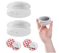 Lot de 2 détecteurs de fumée NF avec supports aimantés de fixation