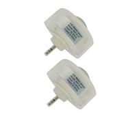 Lot de 2 détecteurs de mouvement à LED haute baie à brancher, capteur d'occupation, application plug-and-play pour luminaires LED, capteur PIR infrarouge passif, prise audio CC 12 V 3,5 mm, bi-niveau