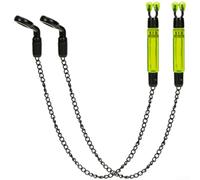 Lot de 2 détecteurs de touche de pêche sans fil avec capteur de nuit | Détection ultra-sensible, veilleuse automatique, design coupe-vent, lot de 2 pièces, couleurs rouge, bleu, vert